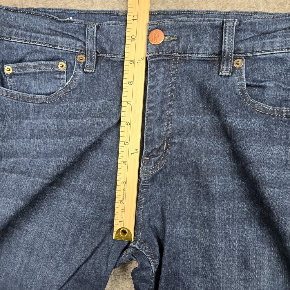 Mugsy Fultons Men's 36x32 Dark Wash Blue Jeans Straight Leg FLX3NFU Stretch - Picture 6 of 10